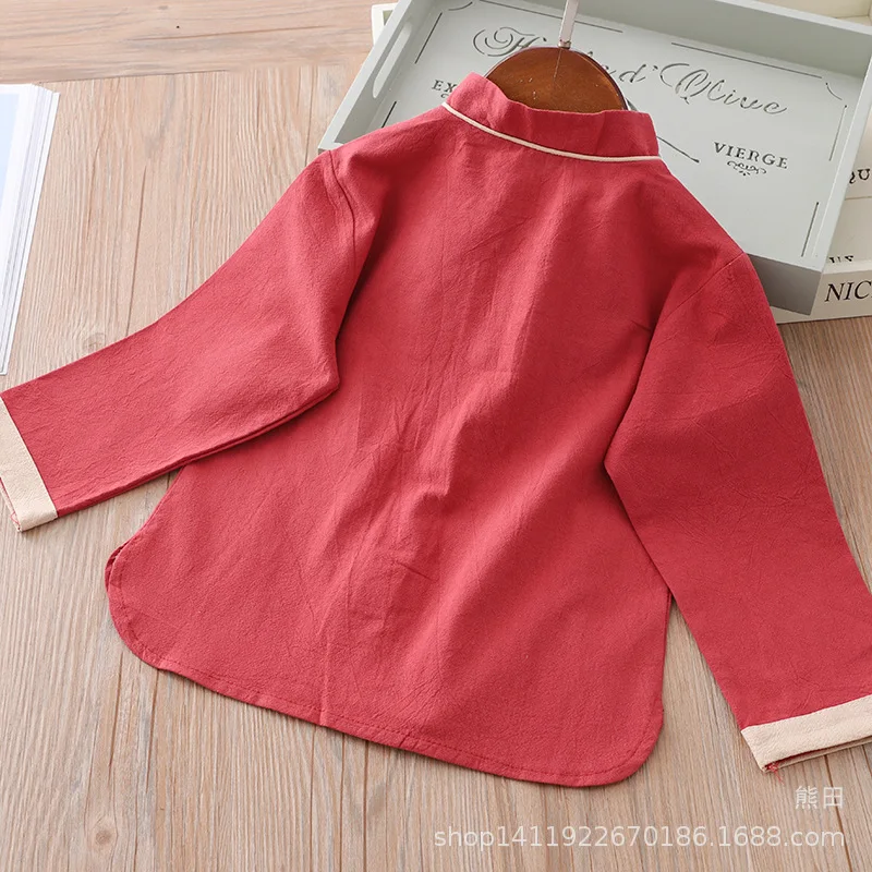 Chinese-style Childrenswear Autumn New Style Chinese Clothing CHILDREN'S Garment Traditional Chinese Garments for Boys Retr