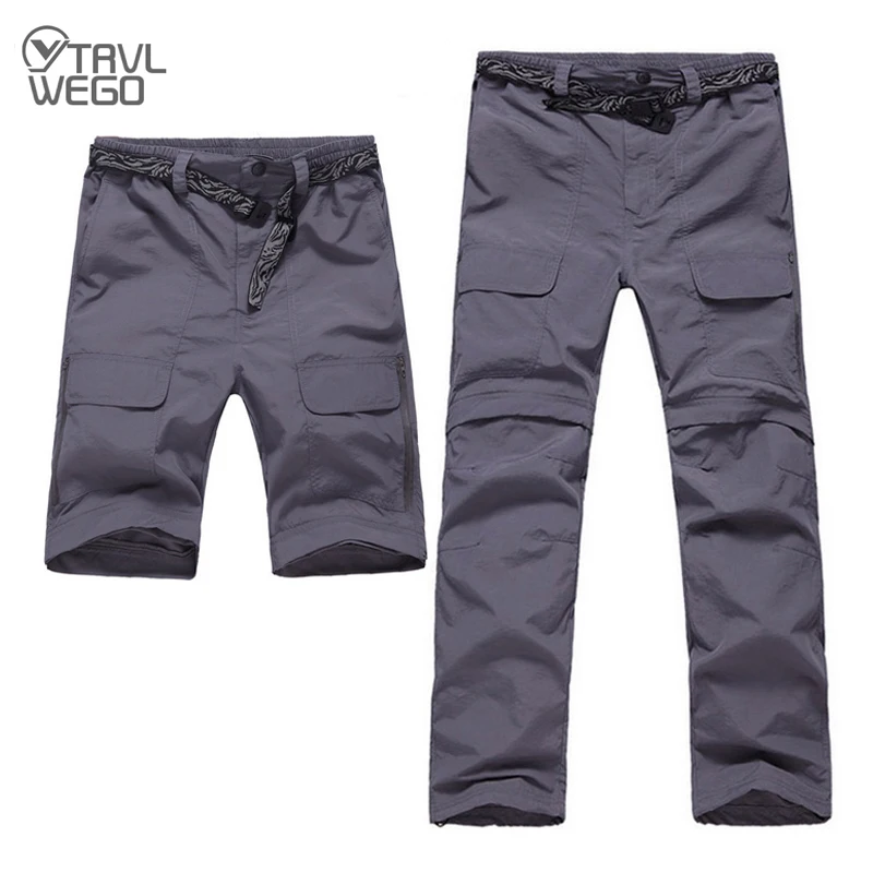 Summer Man Military Pants Hiking Fishing Trousers Camping Quick-dry Ultraviolet-proof Thin Fabric Detachable Leg