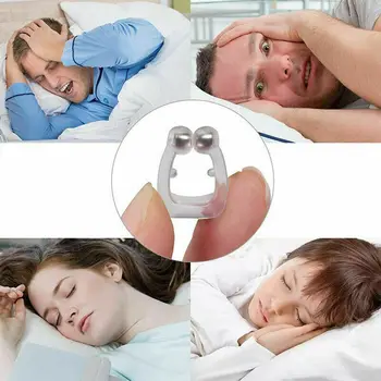 

Silicone Magnetic Anti Snoring Nose Breathing Snore Stopper Antisnoring Device for Sleeping Apnea Nose Clip with Carrying Case