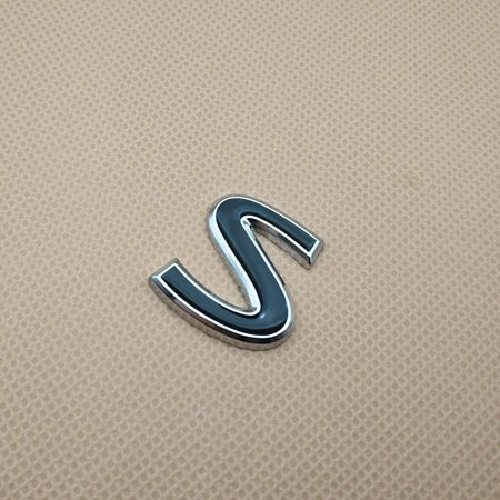 Silver With Black Металлическая, для машины S задний багажник автоэмблема Спортивная наклейка значок 3D наклейка Аксессуары для Q50 Q50L Q30 Q70 - Цвет: Silver With Black