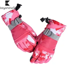 Взрослые лыжные перчатки с подогревом зимние с сенсорным экраном Детские утепленные флисовые водонепроницаемые уличные перчатки для сноуборда зимние мотоциклетные перчатки для велоспорта