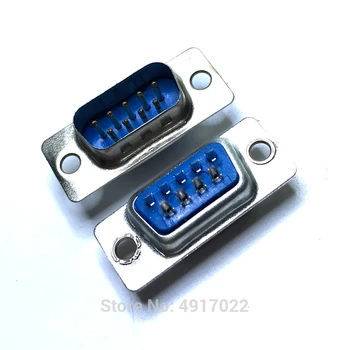 

10PCS DB9 Female Male PCB Mount serial port Connector Solder Type D-Sub RS232 COM CONNECTORS 9pin socket 9p Adapter FOR PCB