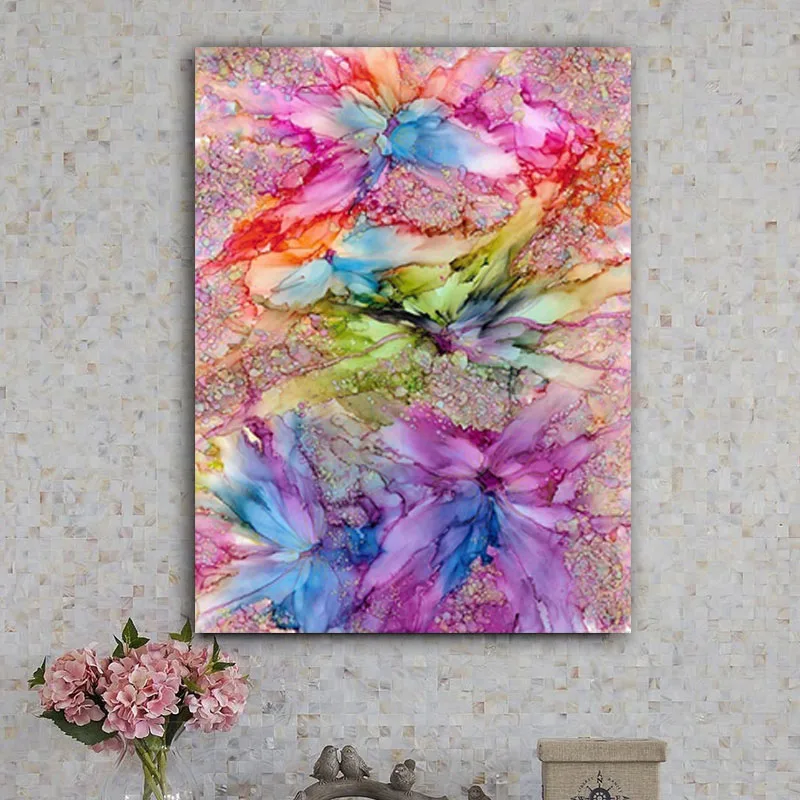DIY картинки для раскраски по номерам withColorful Цветы Картина без рамки рисунок