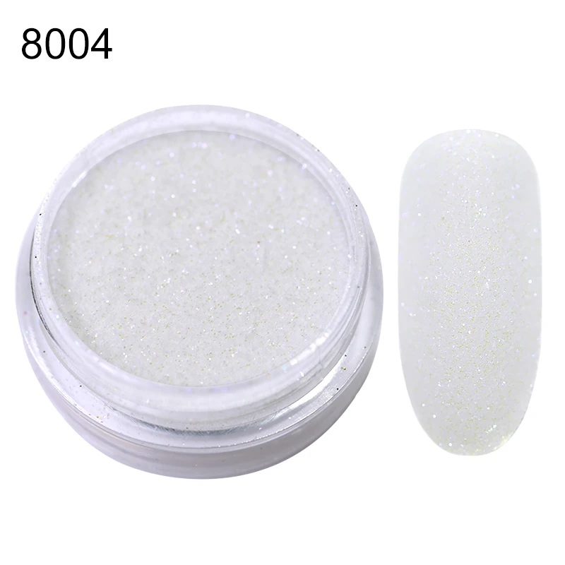 Color 8004 1 коробка 1 г голографический блестящий порошок Сияющий сахарный блеск для ногтей Горячая пылезащитный порошок для украшения ногтей - Цвет: Color 8004