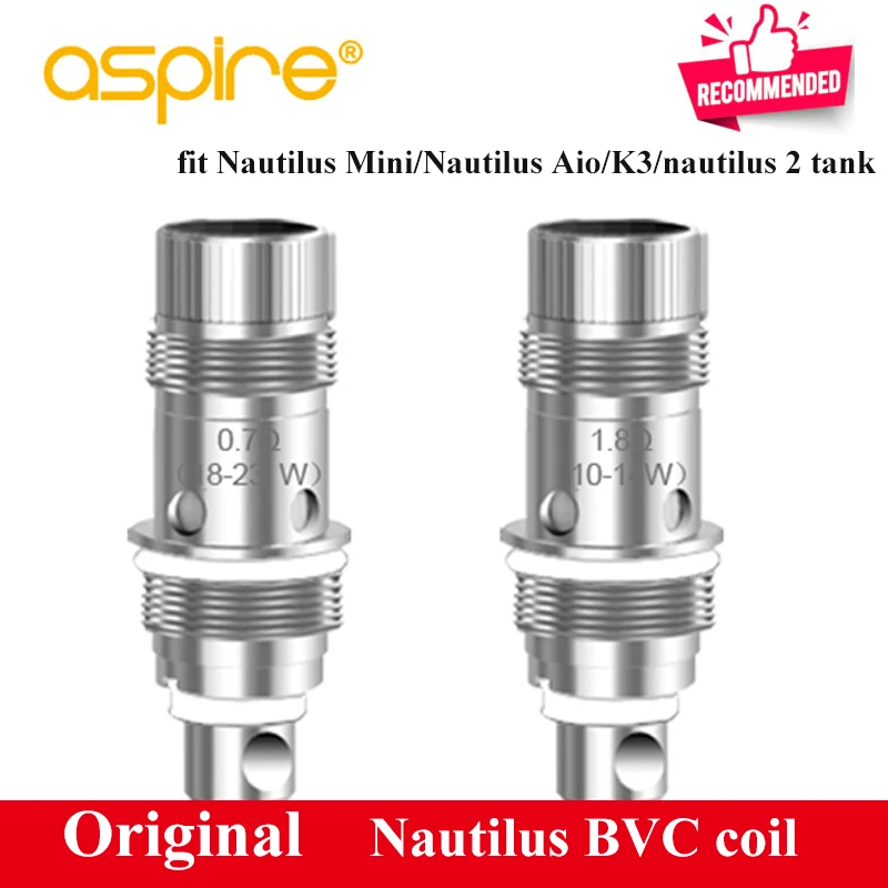 Вейп Катушка Aspire Nautilus 2 BVC 0 7/1 6 Ом атомайзер для электронных сигарет Mini/Nautilus