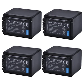 

4pcs 3.6V 3900mAh VW-VBT380 VW VBT380 VWVBT380 VW-VBT190 Battery for Panasonic HC-V260 HC-V380 HC-V380GK HC-V770 HC-V800 Battery