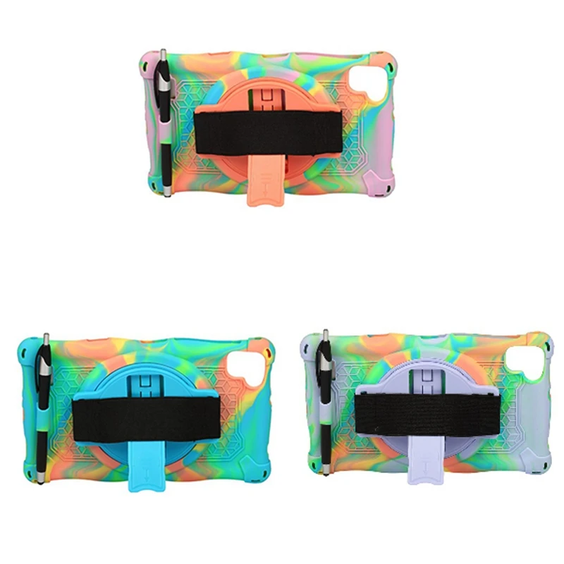 Silicone Case for Samsung Tab A7 Lite 8.7Inch 2021 T220 T225 Tablet with Pen and Adjustable Stand | Компьютеры и офис