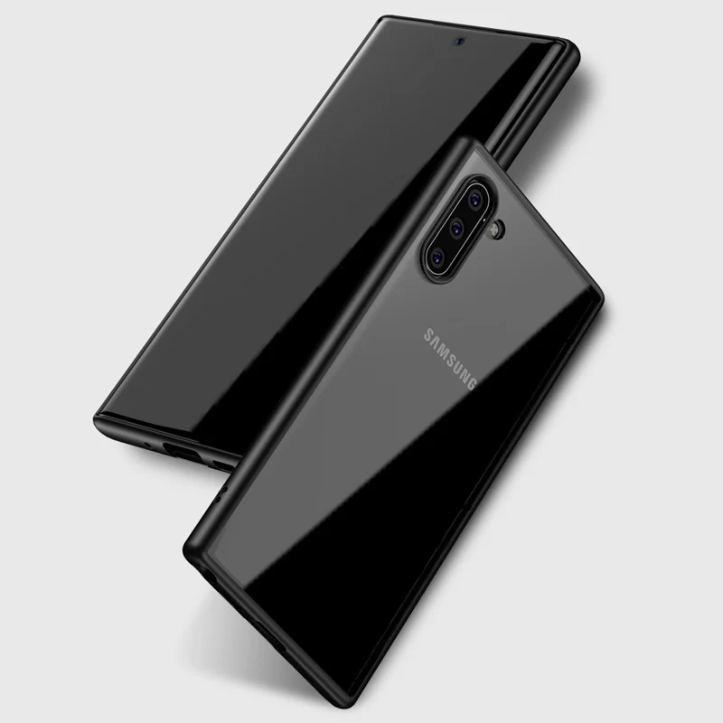 Чехол Alxun для Samsung Note10 Plus прозрачная задняя крышка телефона из ТПУ и поликарбоната