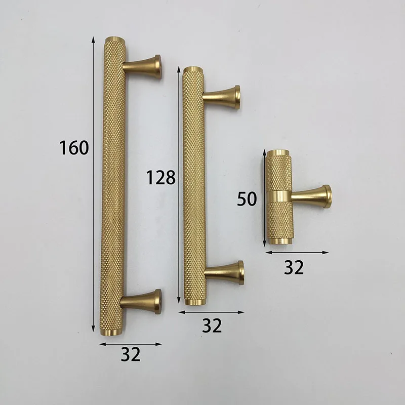 1 Piece European Solid Brass Cabinet Pulls Handles Kitchen Door Cupboard Wardrobe Drawer Wine Cabinet Handles and Knobs