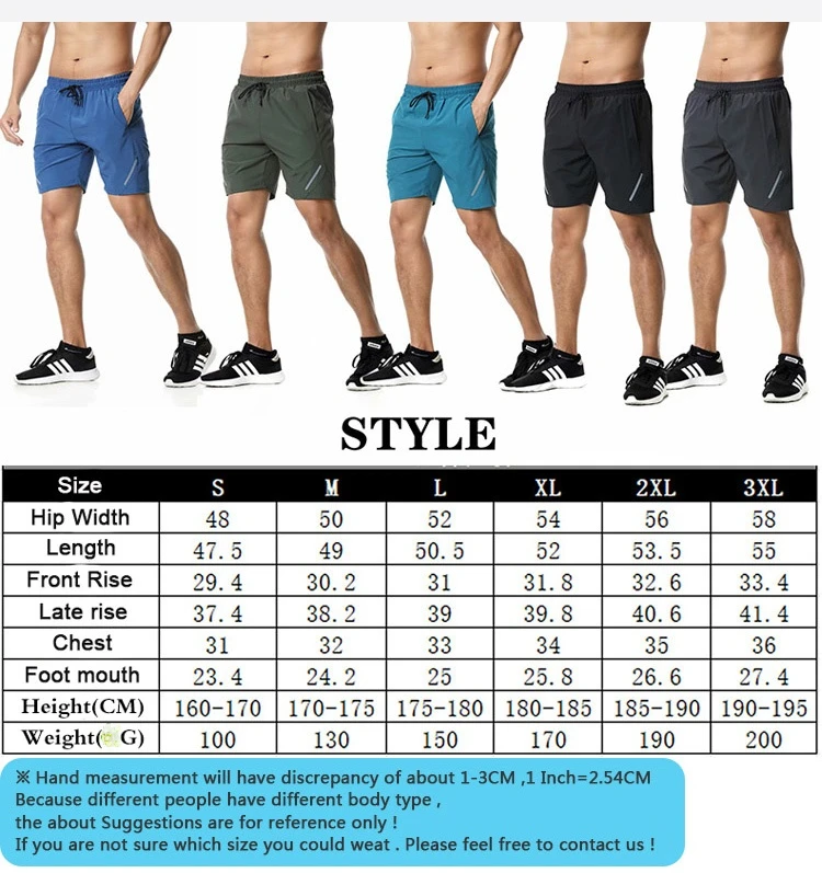 Mens Running Shorts Gym Fitness Workout 