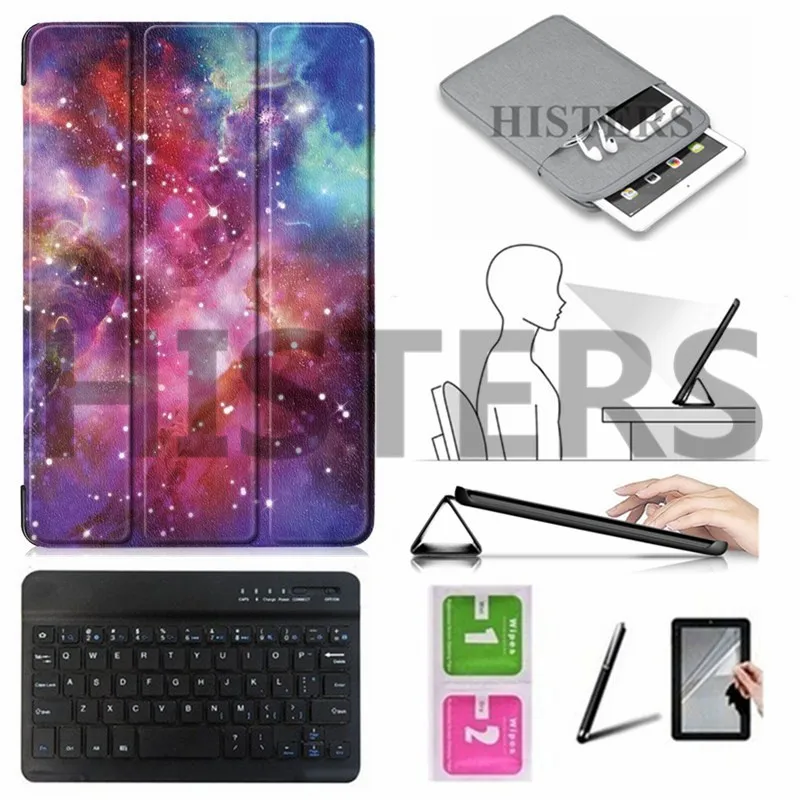 BBK-N11-YHX Аксессуары для samsung Galaxy Tab S6 10," SM-T860 SM-T865 чехол+ Bluetooth клавиатура+ чехол+ пленка+ стилус+ салфетки - Цвет: BBK-N11-YHX