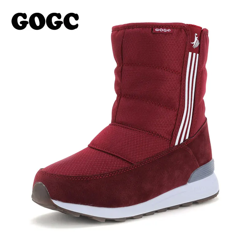 GOGC ботинки женские дутики обувь полусапожки теплые зимние сапоги дутыши белые