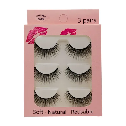 lashes 3/4 pairs false lashes natural fluffy dramatic 3D mink  eyelashes cilio mink eye lash for maquiagem makeup faux cils