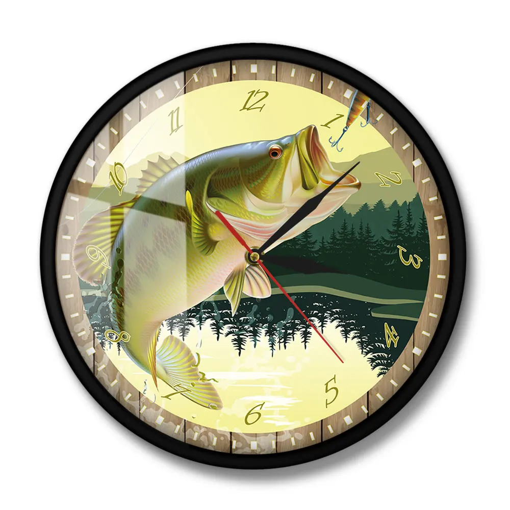 Trout Fisherman Wall Clock 8 Trout Fisherman Wall Clock 8