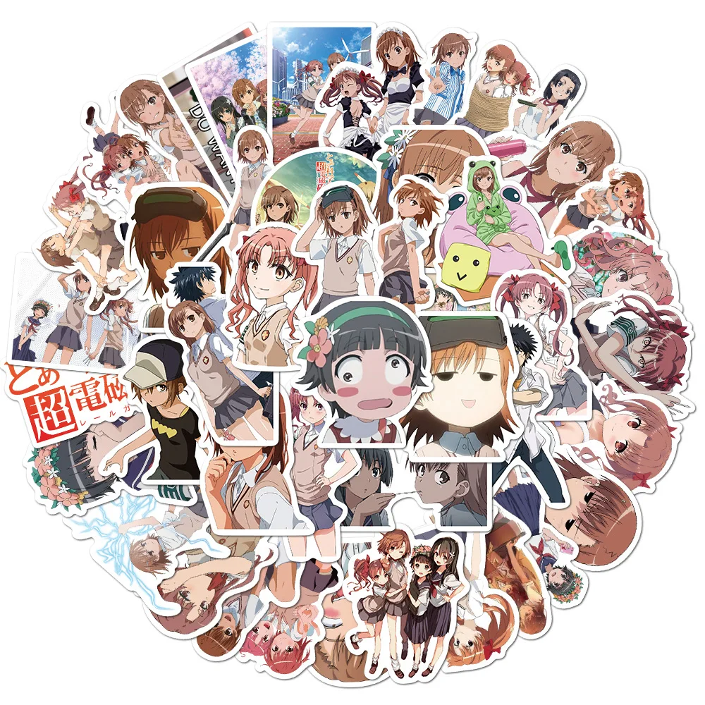

50Pcs A Scientific Super Electromagnetic Gun Anime Sticker Cartoon Sticker for Skateboard Diy Toy Laptop Snowboard Luggage