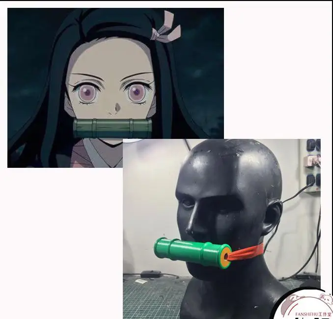 Demon Slayer Kimetsu No Yaiba Kamado Nezuko, уплотнительная палка, реквизит для косплея, костюм на Хэллоуин, бамбуковые палочки для губ, реквизит для косплея