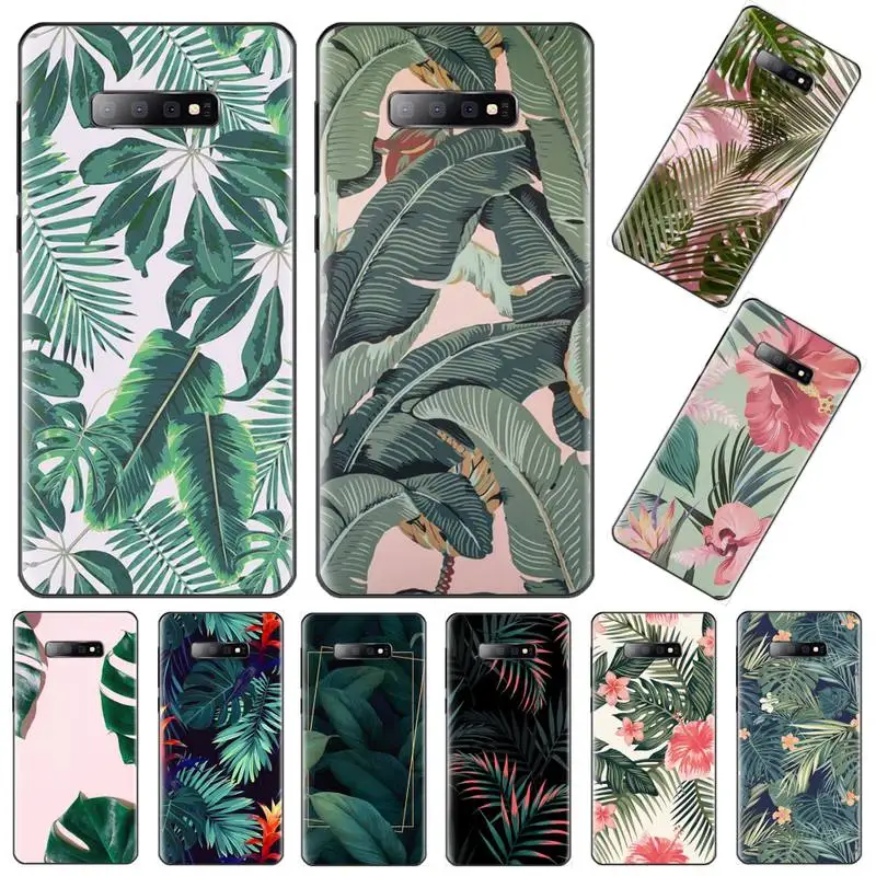 

Tropical green plant banana leaf leaves Phone Case For Samsung galaxy S 7 8 9 10 20 edge A 6 10 20 30 50 51 70 note 10 plus