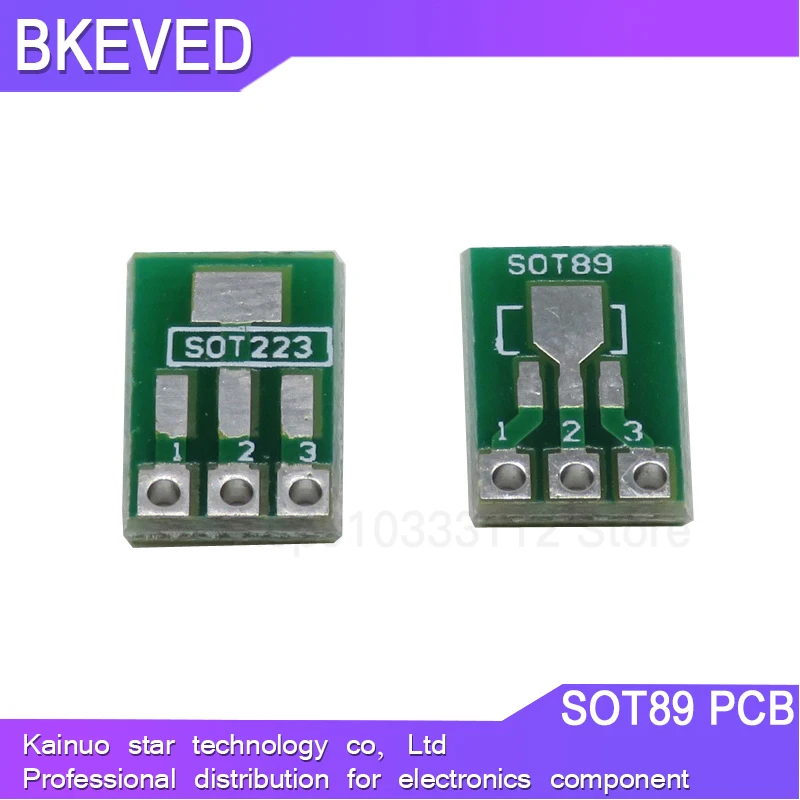 20pcs SOT89 SOT-89 SOT-223 SOT223 to DIP PCB Transfer Board DIP Pin Board Pitch Adapter keysets