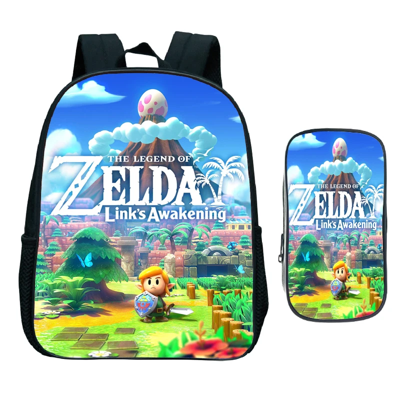 

The Legend of Zelda 2 Pcs/set Backpack 2019 Link's Awakening School Bags Student Pencil Case Girls Boys Daily Book Bags Rucksack