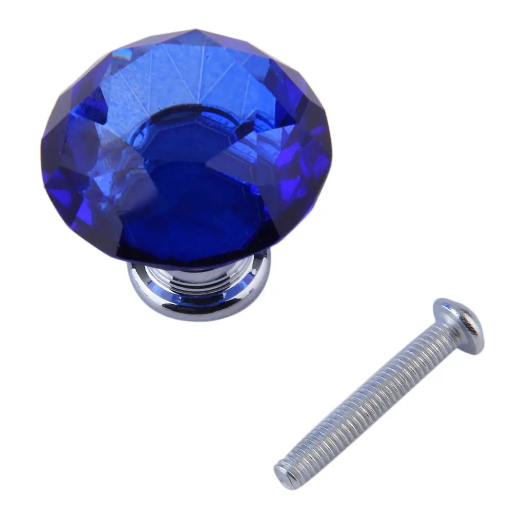 

25mm Diamond Crystal Cupboard Cabinet Dresser Drawer Wardrobe Door Knob Pull Handle Furniture Accessories Drop Shipping