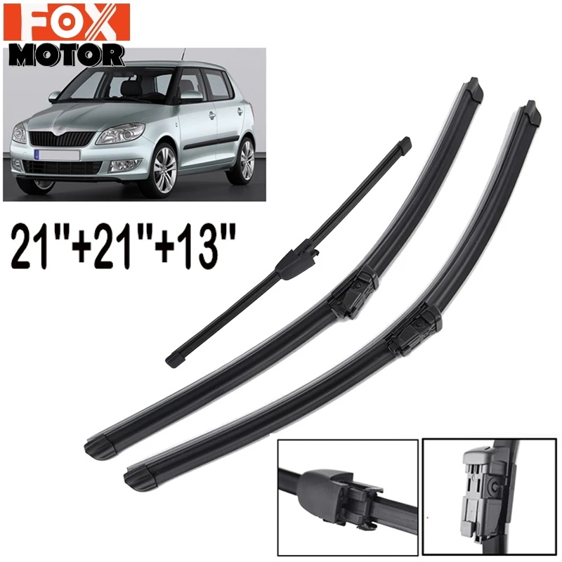 Xukey спереди и сзади стеклоочистителей для Skoda Fabia 5J хэтчбек 2" 21" 1" 2007 2008 2009 2010 2011 2012 2013 стеклоочиститель