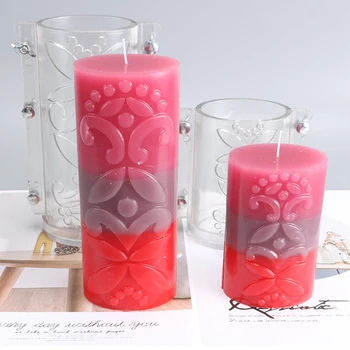 

oval columnar beauty pattern DIY candle molds chinese feature candle moulds manual aromatherapy mold lz41