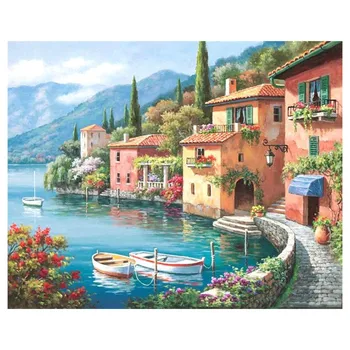 

Painting By Number Ocean View Room Kits Drawing Canvas HandPainted DIY Picture By Numbers Sea Landscape Home Decor