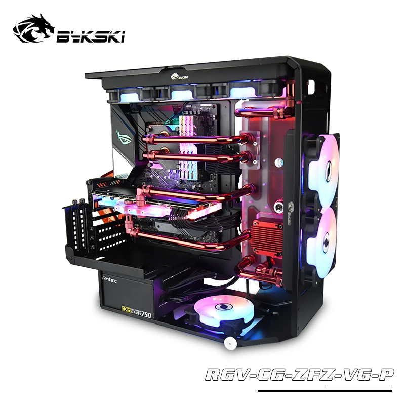 BYKSKI акриловый бак использовать для COUGAR CONQUER2 чехол для компьютера/3PIN 5V D-RGB/Combo DDC насос холодный канал воды решение