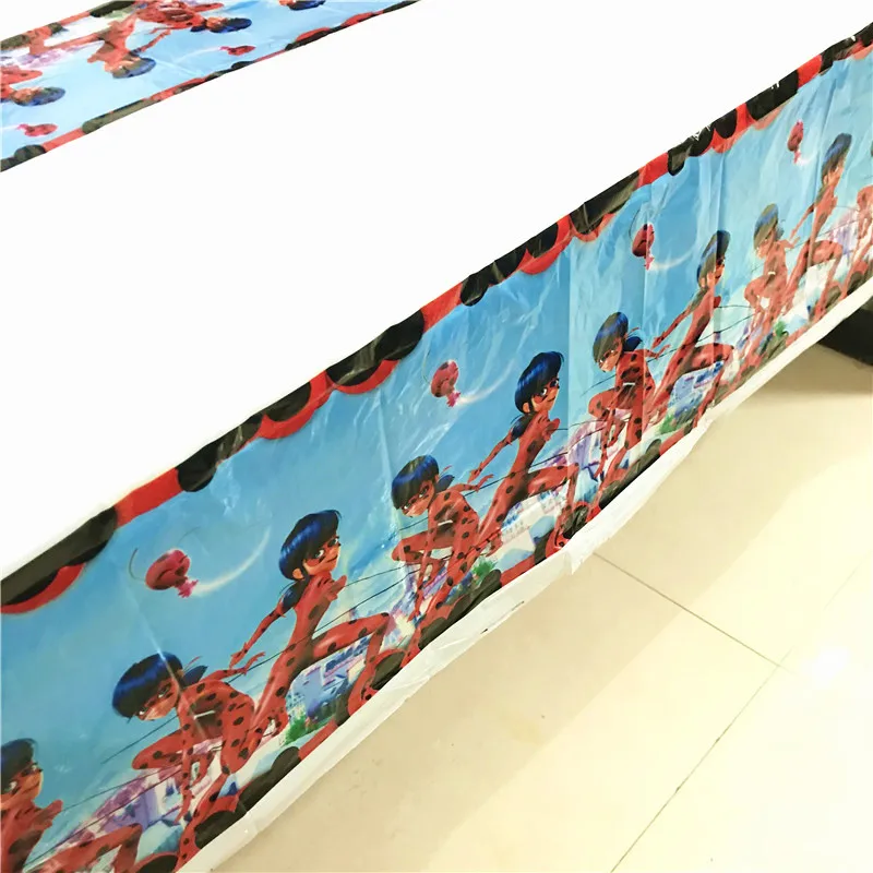 Tablecloth-1-1pcs 1,08*1,8 м мультяшная чудесная божья коровка, пластиковая скатерть для девочек, вечерние украшения для детей, украшения для дня рождения, 1 шт - Цвет: Tablecloth-1-1pcs