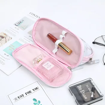 

Cartoon Double Layer Makeup Travel Storage Large Capacity Portable Cute Carrying Shell Small Make-up Bag Customizable
