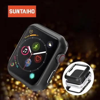 

Suntaiho Magnetic Adsorption Protective Case For Apple Watch 38MM 42MM Series 1 2 3 for Apple watch 4 40MM 44MM protective glass