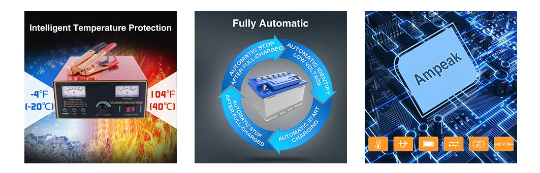 600W Мощный полный автоматический 12V 24V автомобиль Батарея Зарядное устройство интеллигентая(ый) Пульс Ремонт Напряжение цифровой Дисплей AGM свинцово-кислотный гель
