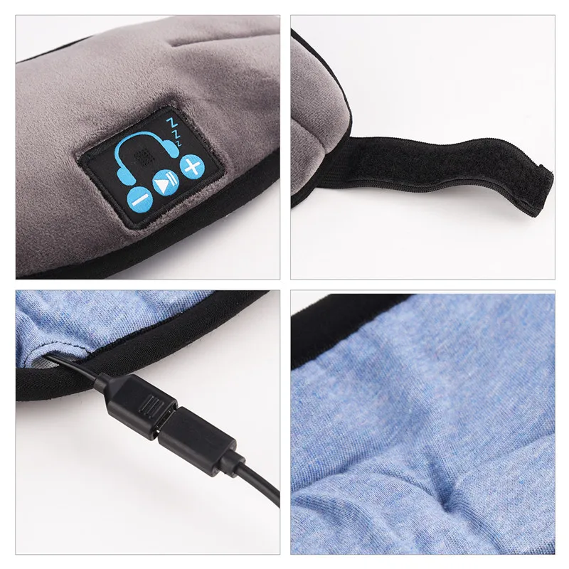 USB музыка Bluetooth маска для сна для глаз гарнитура для сна тени для глаз спа терапия массажер гладкие мягкие очки уход в путешествии