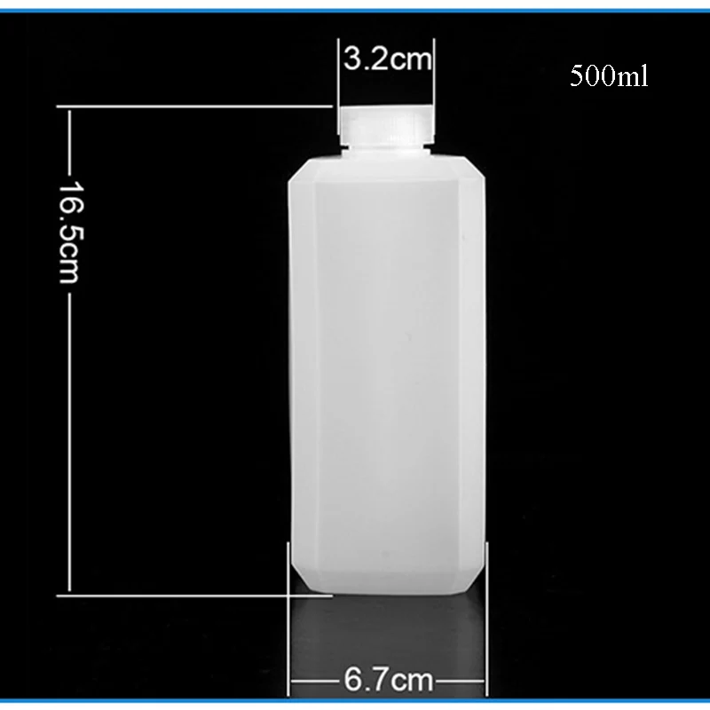 500ML 1 шт. пустая пластиковая бутылка для жидкого лосьона, косметический контейнер для путешествий, многоразовые бутылки, восьмиугольная Белая Квадратная бутылка, Прямая поставка - Цвет: 500ML