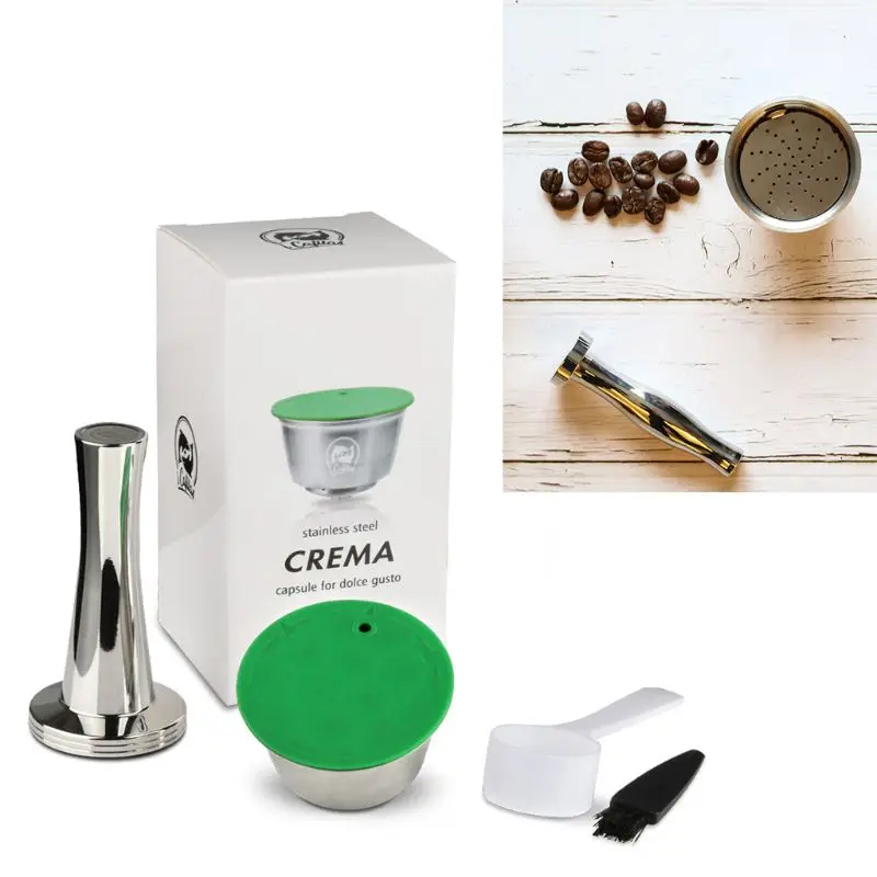 Нержавеющий металл русимая польче густо пригодный для Nescafe с фильтром uesed 200 раз