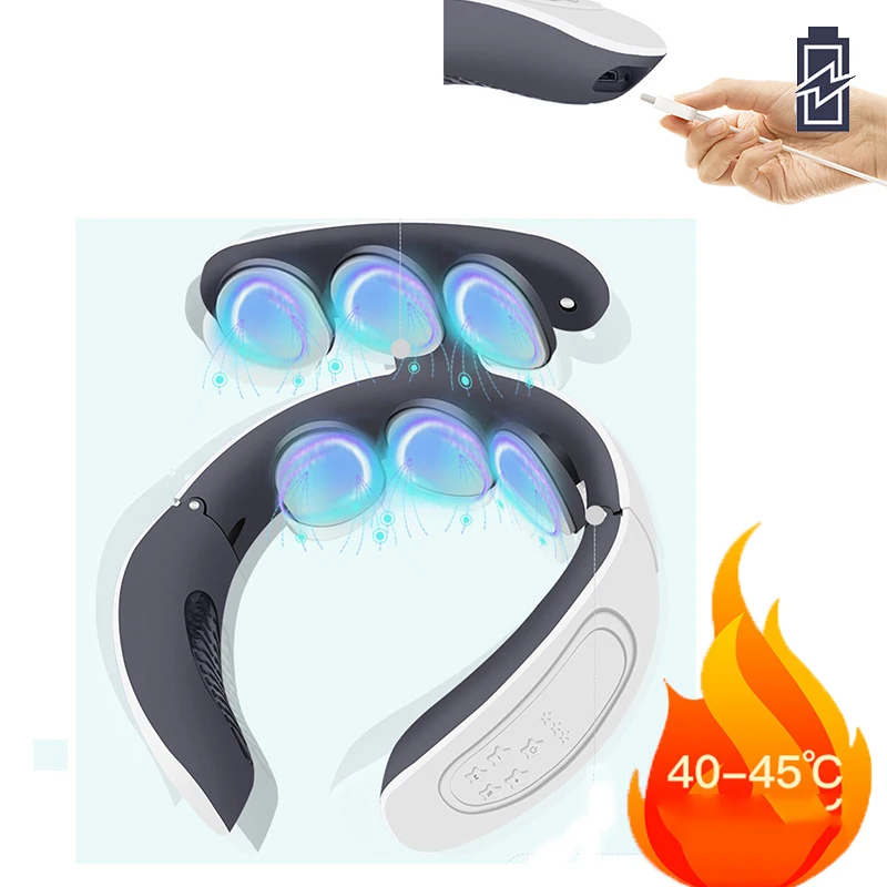 Massager For Neck Massager Cervical Masssager Electric Heated Neck Pain Relieve Blutooth APP Control Machine Relax Massager