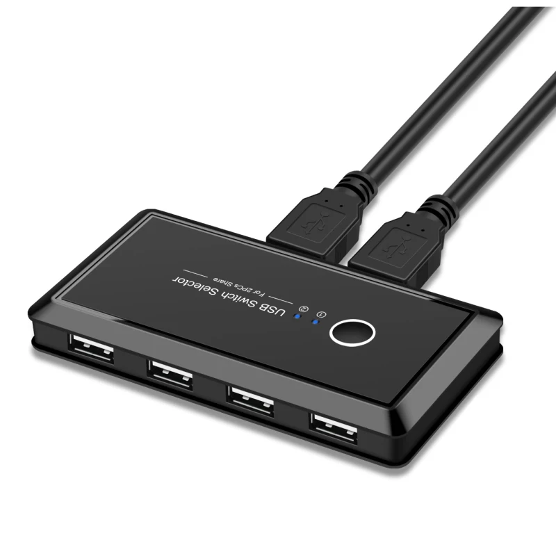 1 шт. переключатель KVM на 4 USB порта 2 0 для клавиатуры и мыши|Компьютерные кабели