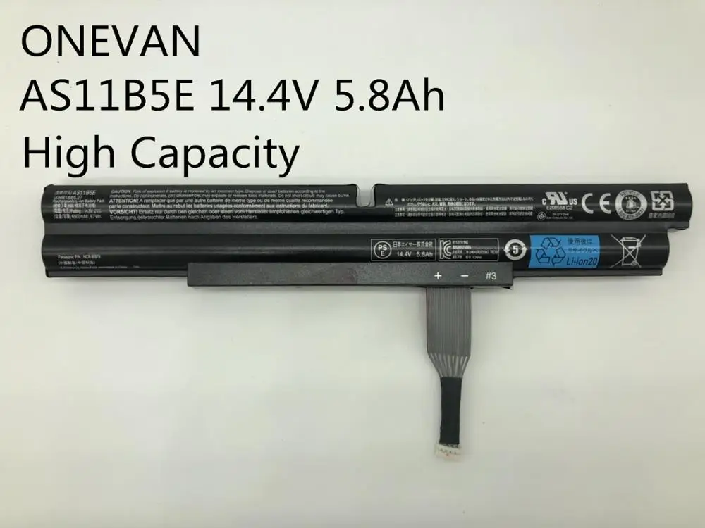 ONEVAN 14,4 V 5.8Ah AS11B5E ноутбук Батарея для acer AS11B5E 5951 5951G-9816 8951 8951G-9600 3830T 3830TG 4830T