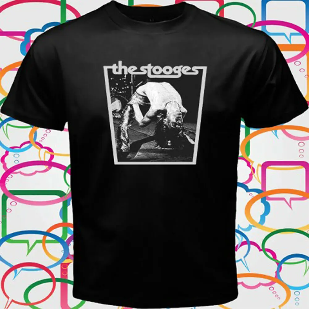 Мужская черная футболка Iggy And The Stooges Rock Pop Music размеры от S до 3XL | одежда