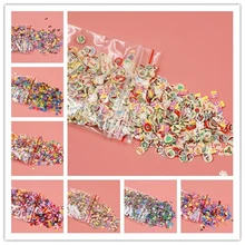 1000 PCS/ 0.5mm Pack Mixed Color Fruit animal Style Soft clay Spacer Beads DIY Necklace Bracelet Earring Jewelry Findings Making