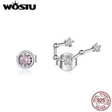 Женские серьги гвоздики WOSTU в созвездие овна из стерлингового