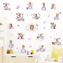 B002 disney внешней торговли конверт версия стиль мультфильм София принцесса девушки комнаты DIY наклейки на стену
