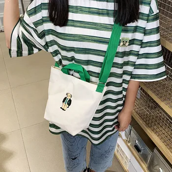 

Fashion Women Large Capacity Bag Wild Student Slung Fashion Canvas Bag Shoulder Bags sac main femme#45