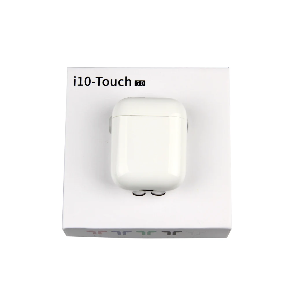 Белый I10 TWS Наушники Беспроводные Bluetooth 5,0 наушники i10-Touch стерео наушники гарнитура для всех смартфонов PK i7s i9s i10 i11 i12 i13 - Цвет: Белый