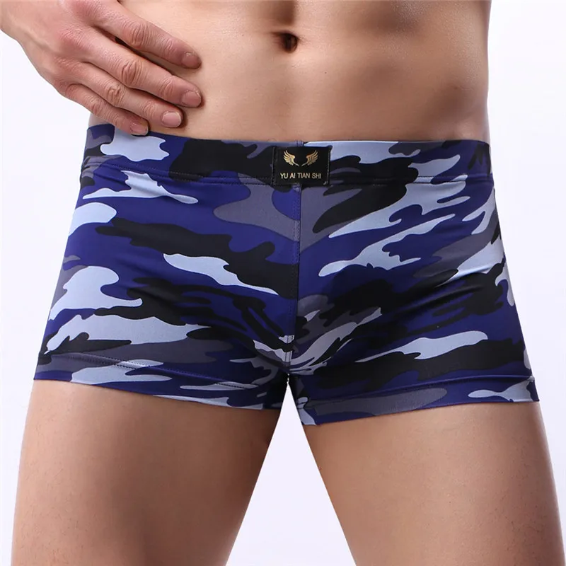 

Men's Boxers Camouflage Sexy Mens Stretch Breathable Swimming Trunks Soft Underpants Knickers Shorts Sexy Underwear