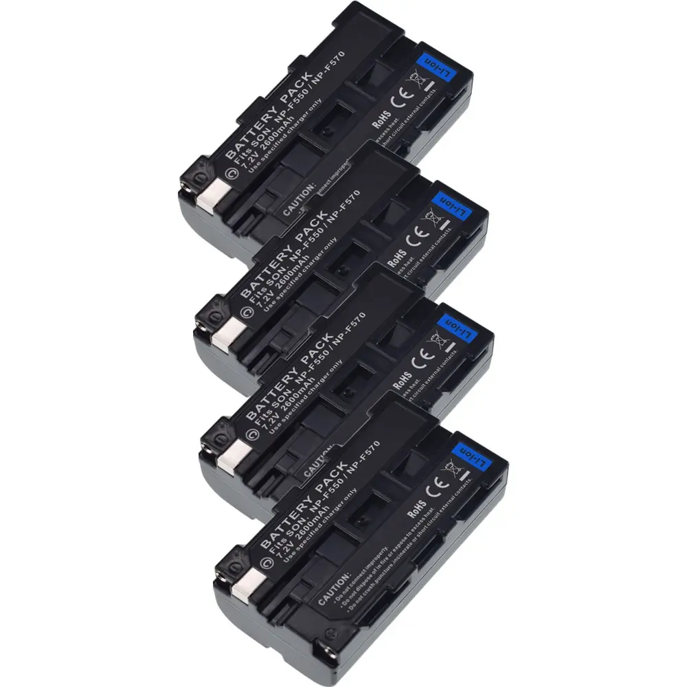 DSTE® 2 stuks reservebatterijen en reisoplader compatibel met Sony NP-F550 NP-F330 NP-F570 CCD-RV200 CCD-SC5/E CCD-SC55E CCD-SC55 CCD-SC65 CCD-SC7 CCD- SC7/E CCD-SC8/E CCD-SC55E CCD-SC55 CCD-SC65