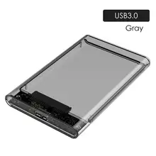 Прозрачный 2,5 ''Тип C HDD корпус USB 3,0 Gen2 10 Гбит/с жесткий диск вспомогательное устройство UASP протокол с тип-c кабель ssd-бокс