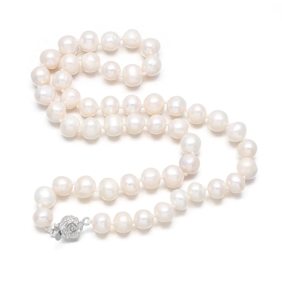 High Quality Natural Freshwater Pearl Necklace for Women 7-8mm Pearl Beads Charms Necklaces Elegant Jewelry Gifts for Women