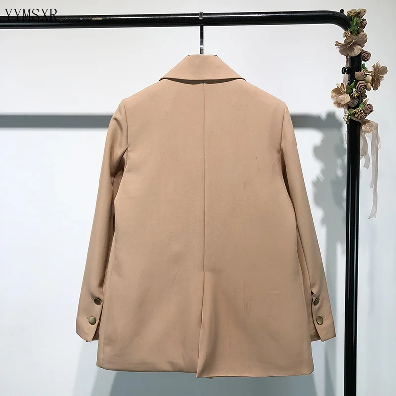 High-quality women's jackets Feminine suit 2020 new spring and autumn elegant double-breasted loose ladies blazer Casual coat