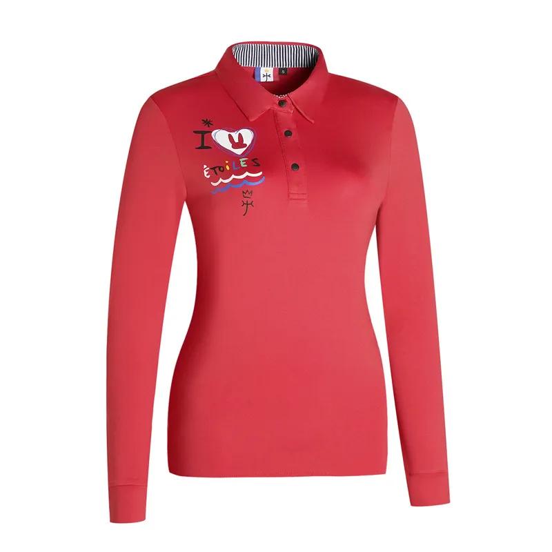 Для женщин DESCENTE футболка для гольфа Новая летняя футболка с коротким рукавом 2 цвета Гольф одежда спортивная S-XXL бренд Гольф тонкий Джерси - Цвет: Красный